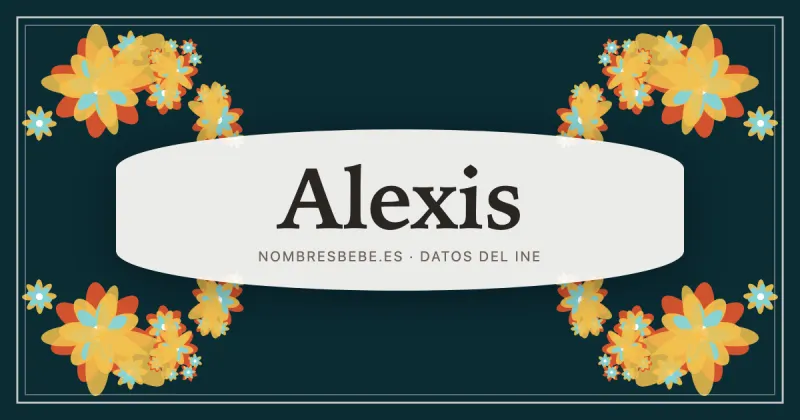 Alexis, en una estampa ornamental de nombresbebe.es