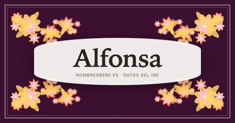 Alfonsa, en una estampa ornamental de nombresbebe.es