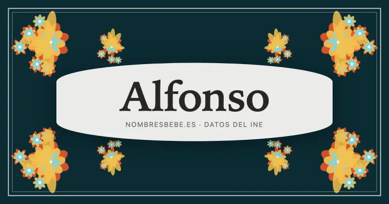 Alfonso, en una estampa ornamental de nombresbebe.es