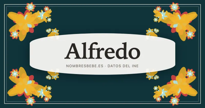 Alfredo, en una estampa ornamental de nombresbebe.es