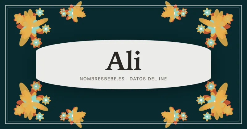 Ali, en una estampa ornamental de nombresbebe.es