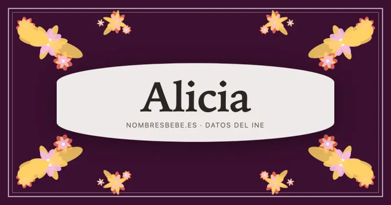 Alicia, en una estampa ornamental de nombresbebe.es