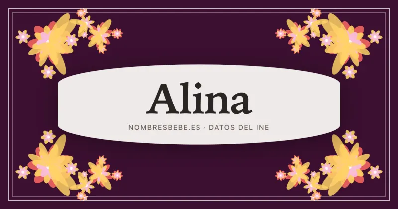 Alina, en una estampa ornamental de nombresbebe.es