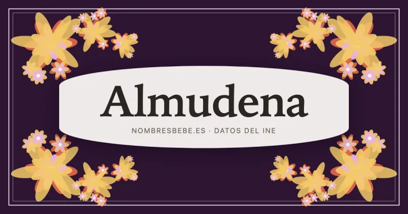 Almudena, en una estampa ornamental de nombresbebe.es