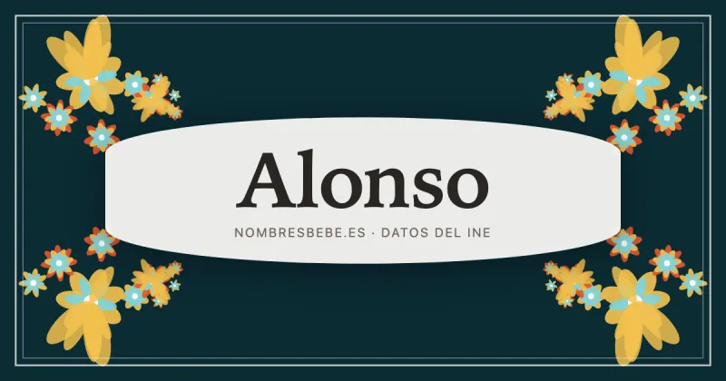 Alonso, en una estampa ornamental de nombresbebe.es