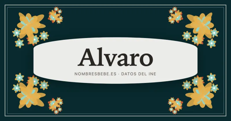 Alvaro, en una estampa ornamental de nombresbebe.es
