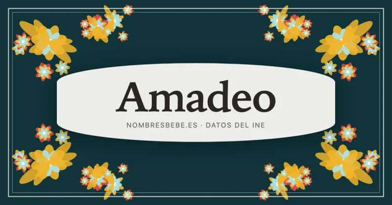 Amadeo, en una estampa ornamental de nombresbebe.es