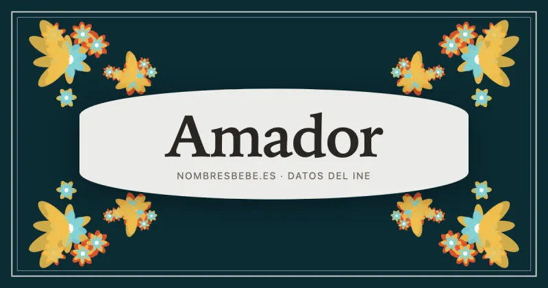 Amador, en una estampa ornamental de nombresbebe.es