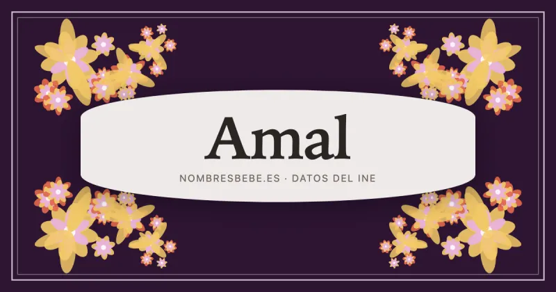 Amal, en una estampa ornamental de nombresbebe.es
