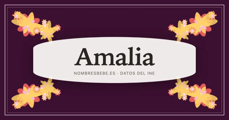 Amalia, en una estampa ornamental de nombresbebe.es