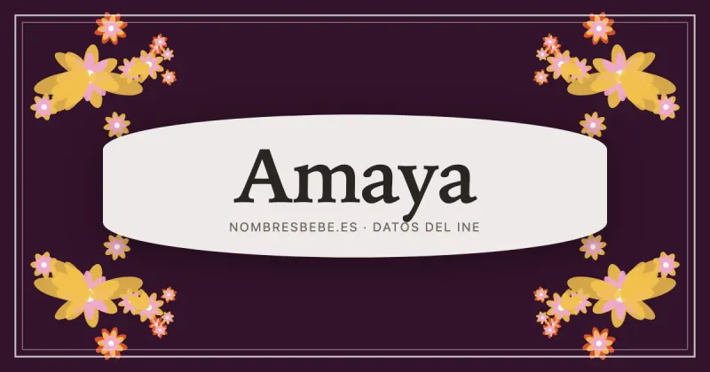 Amaya, en una estampa ornamental de nombresbebe.es