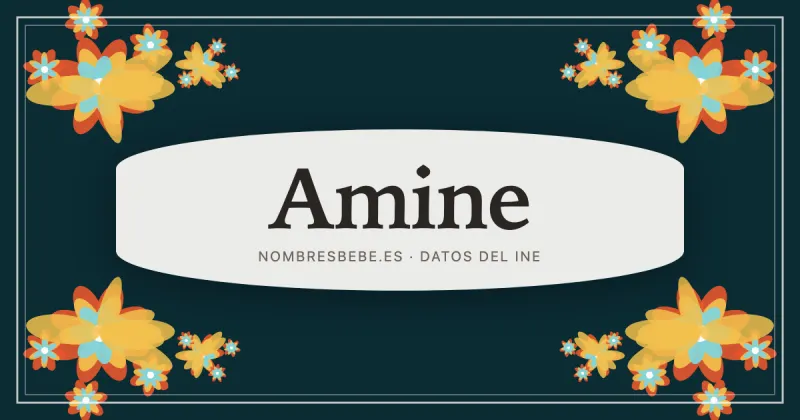 Amine, en una estampa ornamental de nombresbebe.es