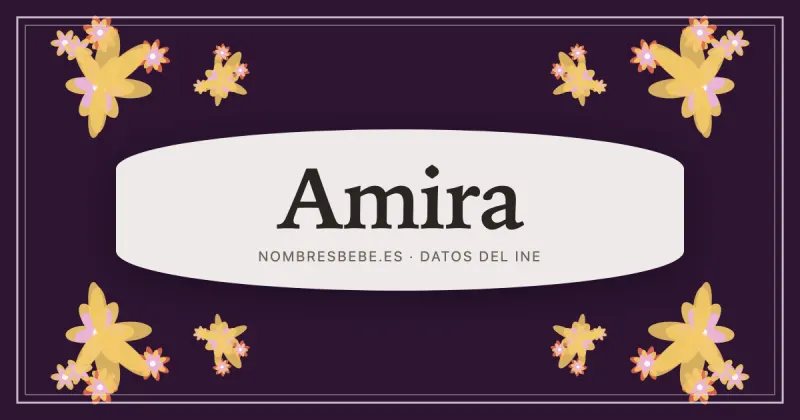 Amira, en una estampa ornamental de nombresbebe.es