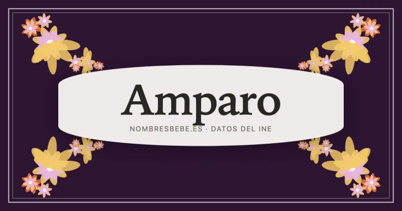 Amparo, en una estampa ornamental de nombresbebe.es