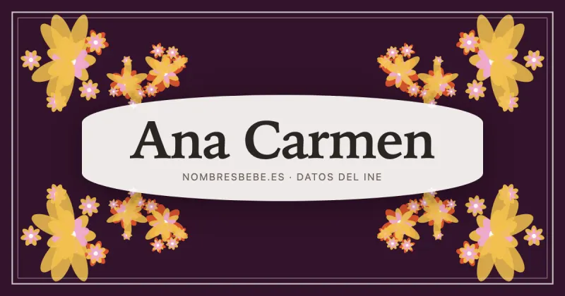 Ana Carmen, en una estampa ornamental de nombresbebe.es