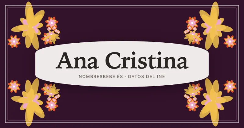 Ana Cristina, en una estampa ornamental de nombresbebe.es