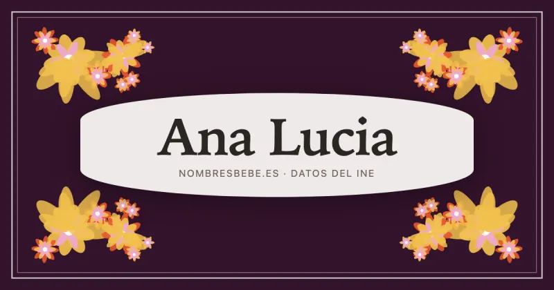 Ana Lucia, en una estampa ornamental de nombresbebe.es