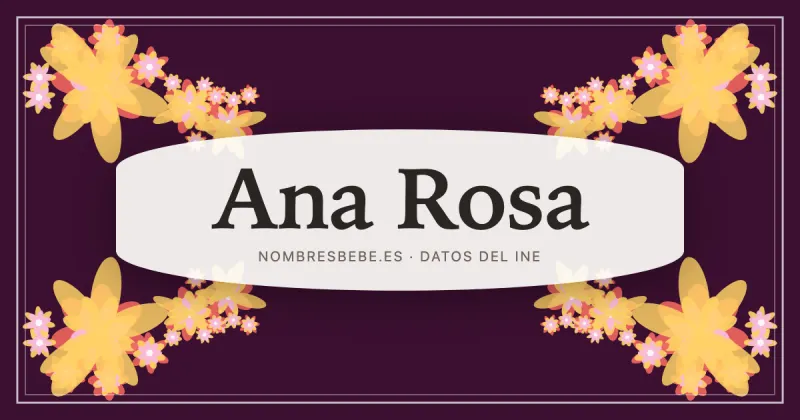 Ana Rosa, en una estampa ornamental de nombresbebe.es