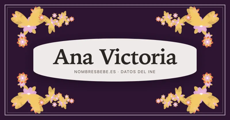 Ana Victoria, en una estampa ornamental de nombresbebe.es