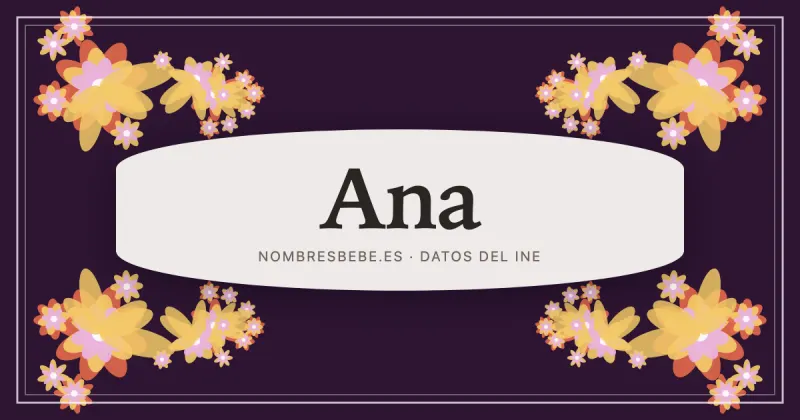 Ana, en una estampa ornamental de nombresbebe.es