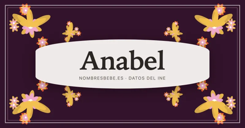 Anabel, en una estampa ornamental de nombresbebe.es