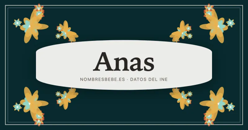 Anas, en una estampa ornamental de nombresbebe.es
