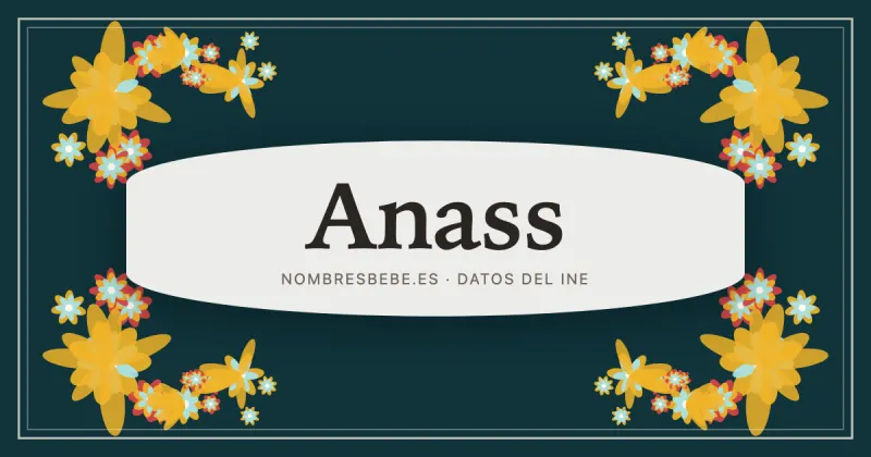 Anass, en una estampa ornamental de nombresbebe.es