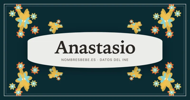 Anastasio, en una estampa ornamental de nombresbebe.es