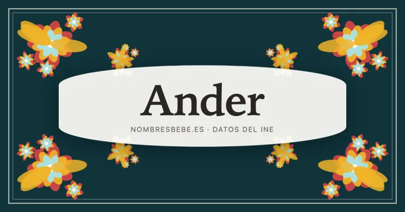 Ander, en una estampa ornamental de nombresbebe.es