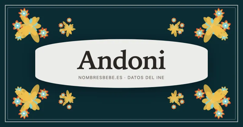 Andoni, en una estampa ornamental de nombresbebe.es