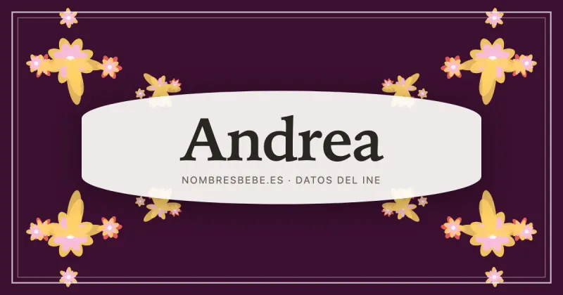 Andrea, en una estampa ornamental de nombresbebe.es
