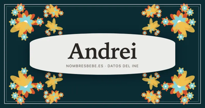 Andrei, en una estampa ornamental de nombresbebe.es