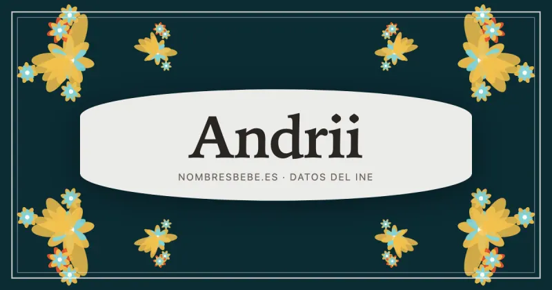 Andrii, en una estampa ornamental de nombresbebe.es