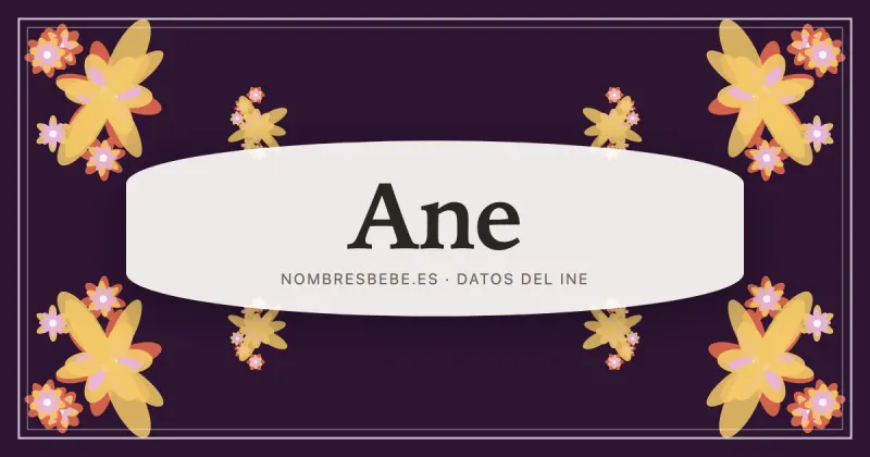 Ane, en una estampa ornamental de nombresbebe.es