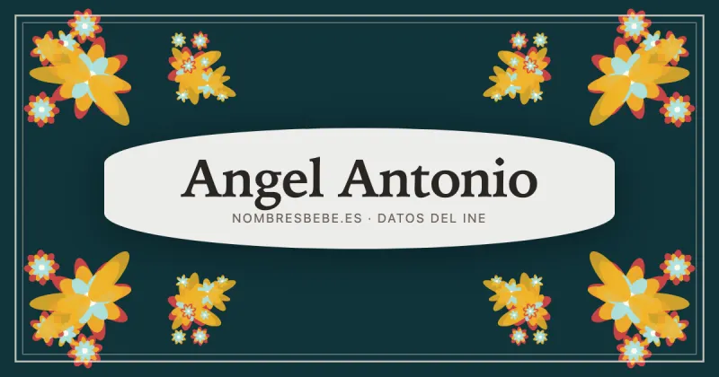 Angel Antonio, en una estampa ornamental de nombresbebe.es