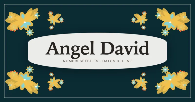Angel David, en una estampa ornamental de nombresbebe.es