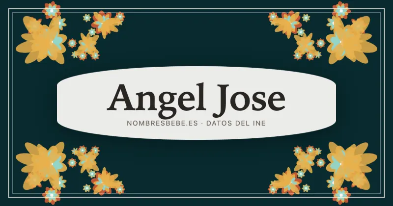 Angel Jose, en una estampa ornamental de nombresbebe.es