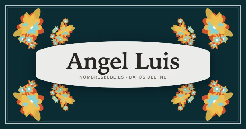 Angel Luis, en una estampa ornamental de nombresbebe.es