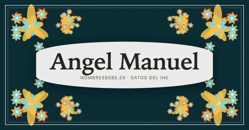 Angel Manuel, en una estampa ornamental de nombresbebe.es