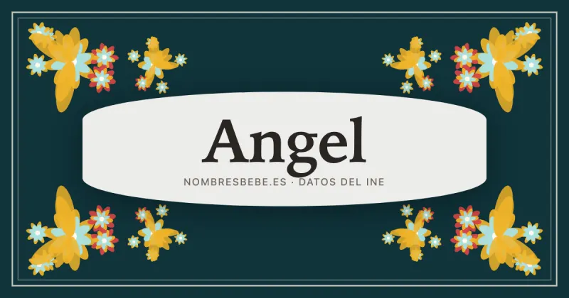 Angel, en una estampa ornamental de nombresbebe.es
