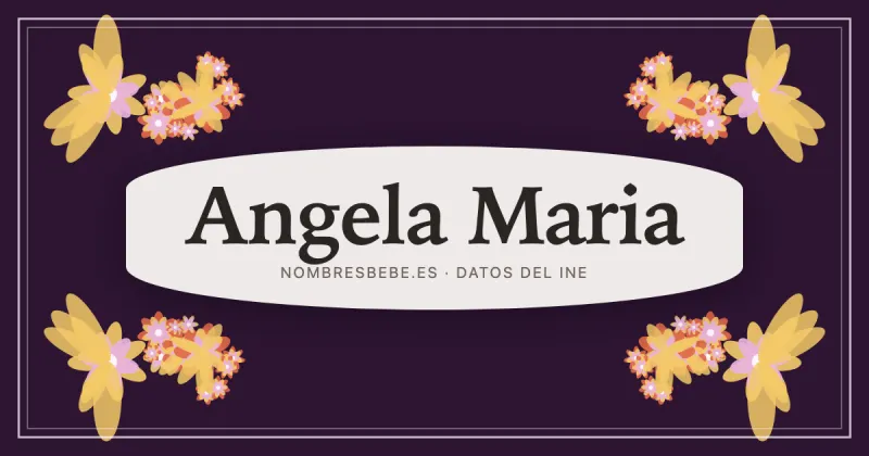 Angela Maria, en una estampa ornamental de nombresbebe.es