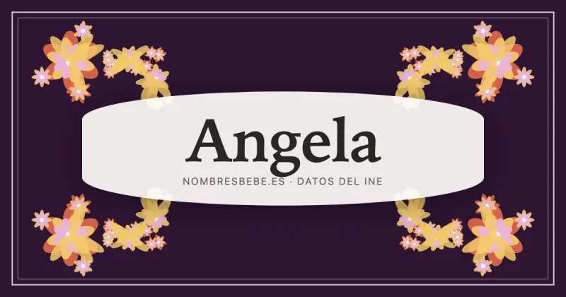 Angela, en una estampa ornamental de nombresbebe.es
