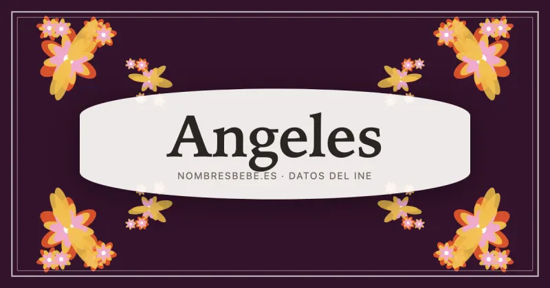 Angeles, en una estampa ornamental de nombresbebe.es