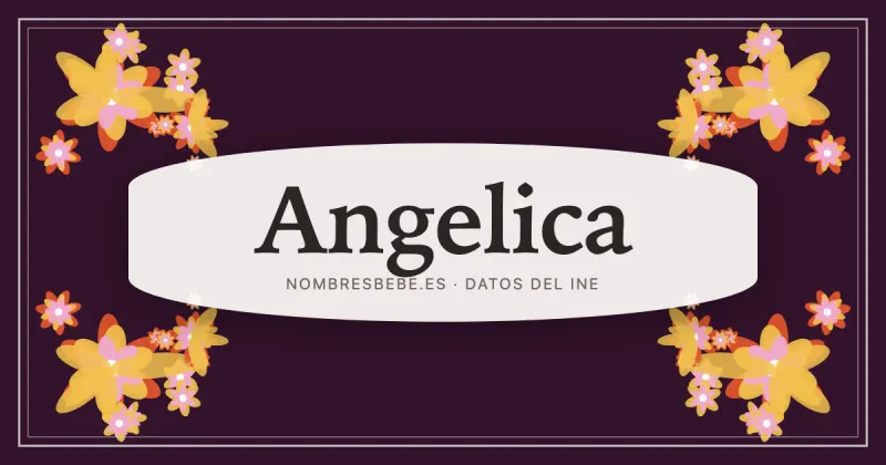 Angelica, en una estampa ornamental de nombresbebe.es