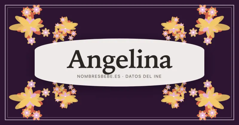 Angelina, en una estampa ornamental de nombresbebe.es