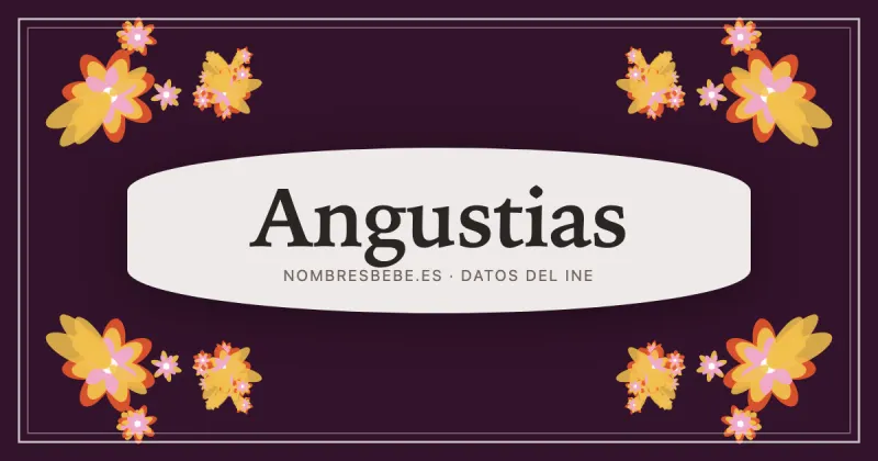 Angustias, en una estampa ornamental de nombresbebe.es