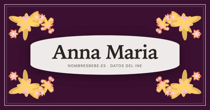 Anna Maria, en una estampa ornamental de nombresbebe.es