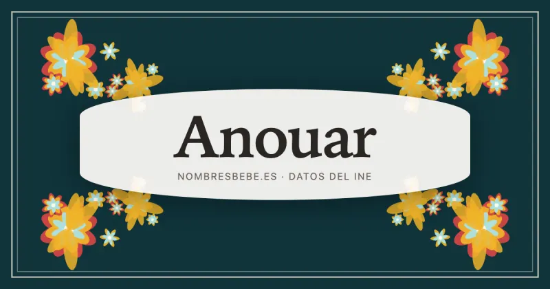 Anouar, en una estampa ornamental de nombresbebe.es