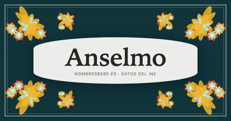 Anselmo, en una estampa ornamental de nombresbebe.es