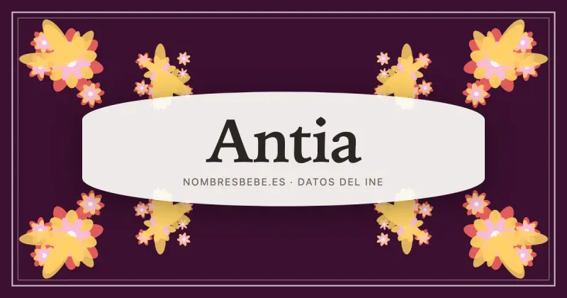 Antia, en una estampa ornamental de nombresbebe.es